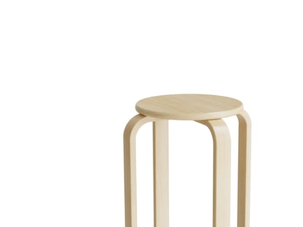 Taburet Oscar, 520 mm, sæde i birk laminat, stel i birkefinér