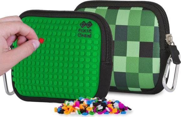 Cassette case film Zipper pouch with green panel