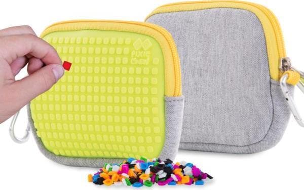 Cassette case film Zipper pouch with yellow panel
