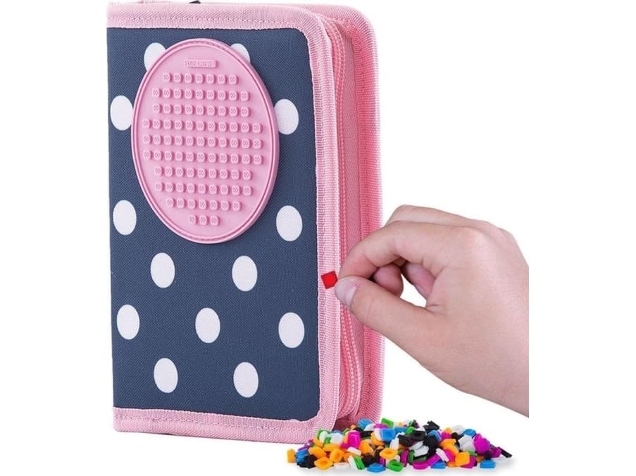 Cass pencil case movie School pencil case with a zipper and a pink panel
