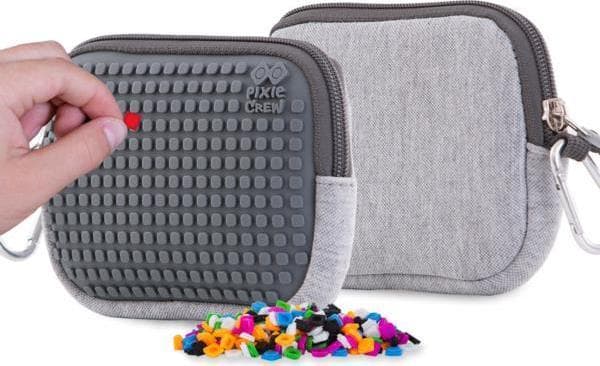 Cassette case film Zipper pouch with gray panel