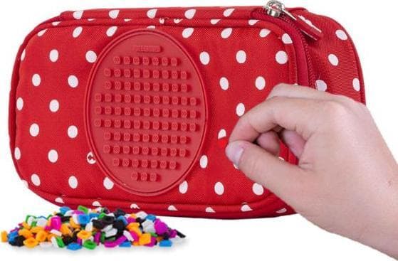 Pixie Crew pencil case School pencil case with a zipper Dots with a black panel