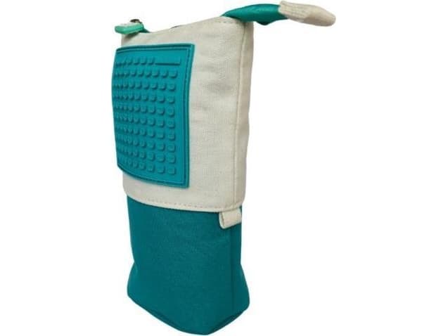 Pixie Crew pencil case Vertical zip pencil case with turquoise panel