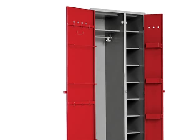 Soldaterskab lige tag 1x680 mm rød dør