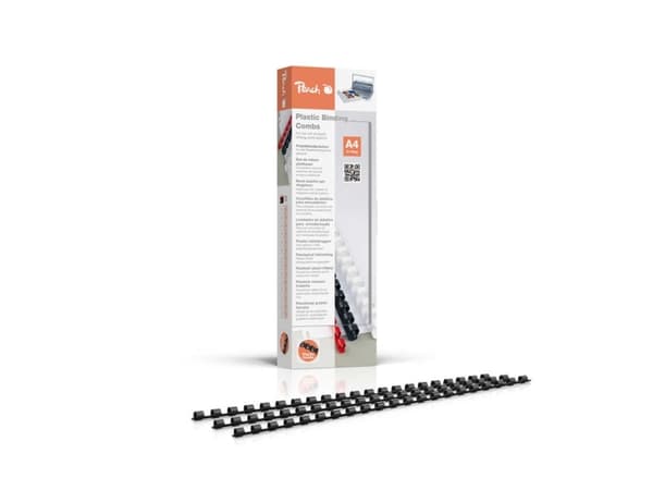 Peach Binderücken schwarz 6 mm 100er-Pack