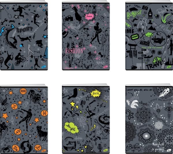 Elisa Notebook A4/60K line SYMBOLS (10 pcs)