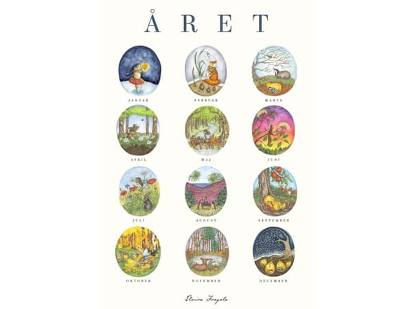 Året – Plakat med alle måneder | Elvira Fragola
