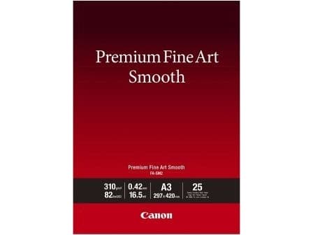 Canon Premium Fine Art FA-SM2 - Glatt - 16,5 mille - A3 (297 x 420 mm) - 310 g/m² - 82 pund - 25 ark fotopapir - for imagePROGRAF PRO-1000, PRO-300;