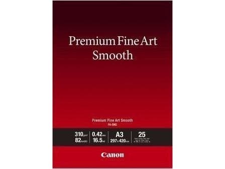 Canon Premium Fine Art FA-SM2 - Glatt - 16,5 mille - A3 (297 x 420 mm) - 310 g/m² - 82 pund - 25 ark fotopapir - for imagePROGRAF PRO-1000, PRO-300;