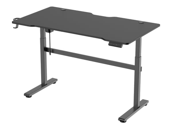DELTACO Gaming DT410 - Skrivbord för sittande/stående - elektrisk höjdjustering - svart Svart