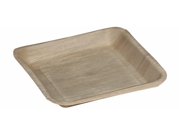 Tallerken palmeblad 24x24cm 100stk/pak