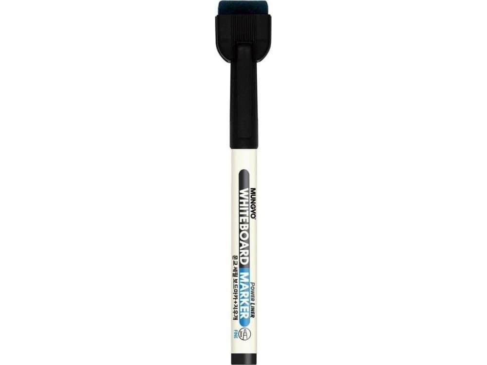 Mungyo Mini dry-wipe marker with sponge black (12 pieces)