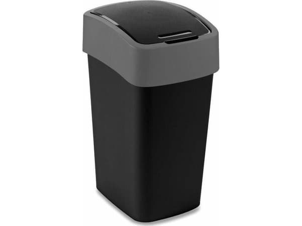 Curver Flip, 25 L, Suorakulmainen, Muovi, Musta, Harmaa, Muovi, 340 mm