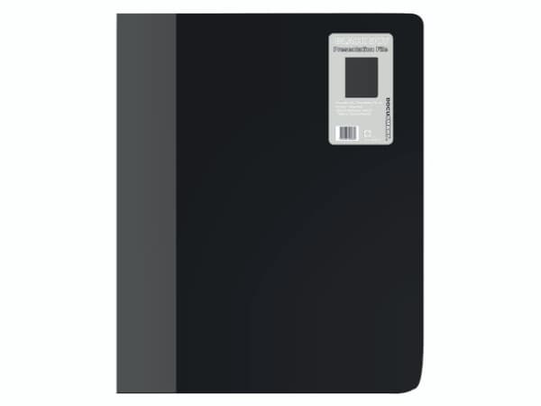 Demomappe PP bnt A4 sort m/40 lommer