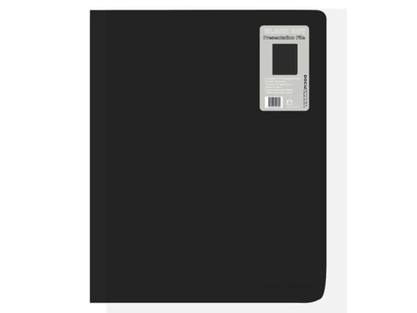 Demo-mappe A4 x 20+ lommer, svart180x310x240mm 0,164 kg (1 stk)