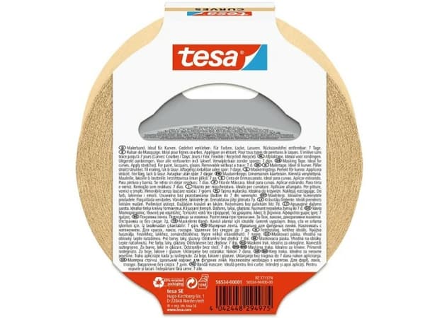 tesa KURVEN 56534-00001-00 Crepebånd Beige (L x B) 25 m x 38 mm 1 stk 1 stk