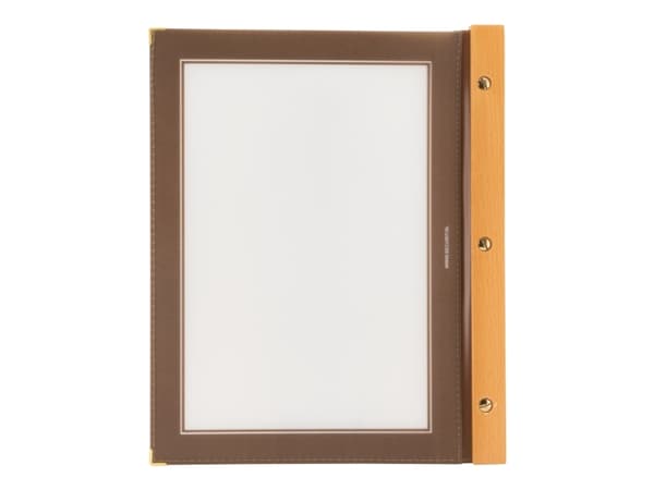 Securit MC-WRA4-BR, A4, Metall, Plastikk, Tre, Brun, Matt, Plastikk, Avrundede hjørner