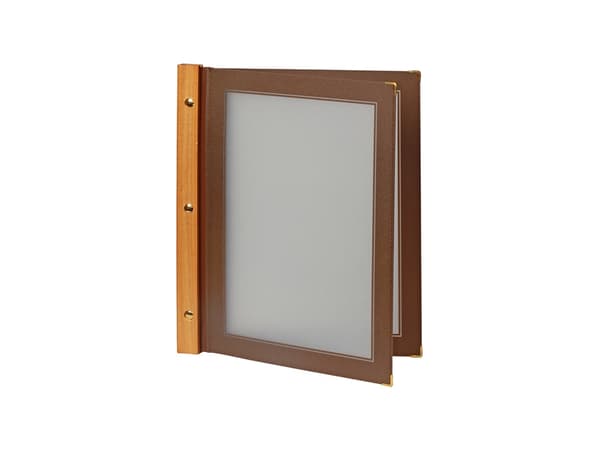 Securit MC-WRA4-BR, A4, Metall, Plastikk, Tre, Brun, Matt, Plastikk, Avrundede hjørner