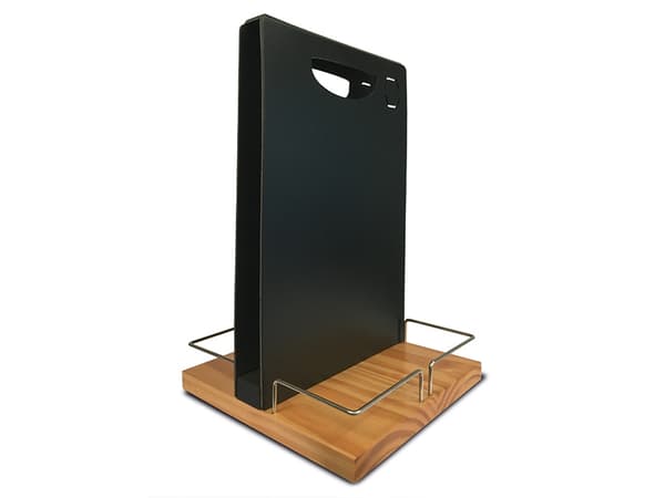 Securit Table Caddy, Frittstående, Metall, Tre, Sort, Sølv, Klassisk, 220 mm, 200 mm