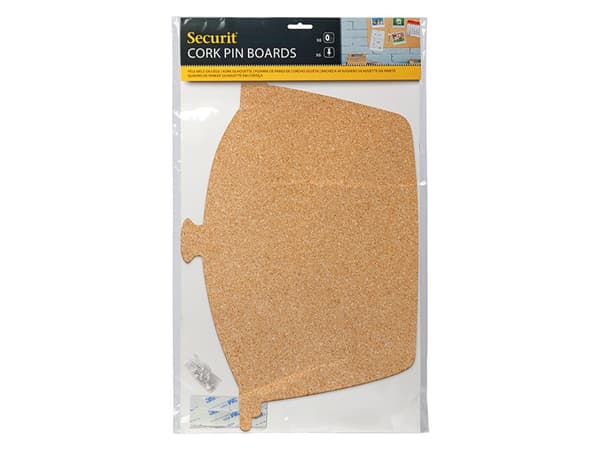 Securit CB-POT, Fast korktavle, Brun, Kork, Metall, 300 x 450 mm, 540 mm, 320 mm