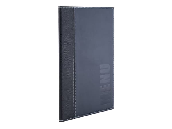 Securit MC-TRA5-BU, A5, Läder, PU-plast, Plast, Blå, Matt, Lack, Plast, Rundade hörn