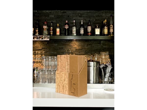 Securit MC-BOX-DRWC-CORK, A4, Elastan, PU-plast, Trä, Matt, Plast, Rundade hörn