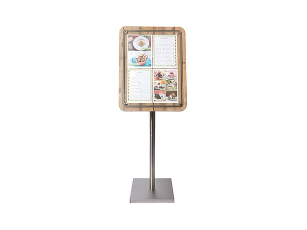 Securit MCS-4A4-OAK, Informaatioteline, A4, Betoni, Muovi, Ruostumaton teräs, Ruostumaton teräs, 630 mm, 90 mm