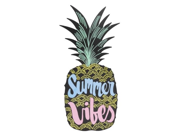 Securit® silhuet Ananas vægtavle i sort