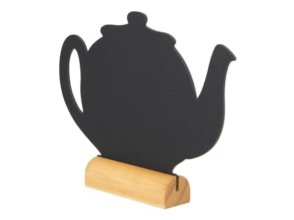 Securit® silhuet TEAPOT bordskilt i sort