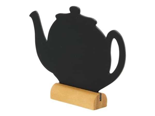 Securit® silhuet TEAPOT bordskilt i sort