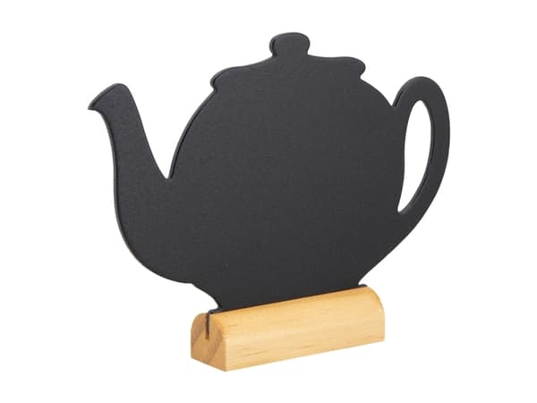 Securit® silhuet TEAPOT bordskilt i sort