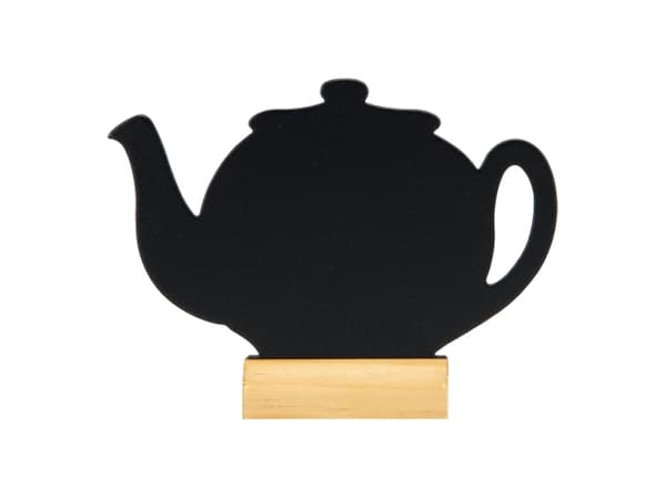 Securit® silhuet TEAPOT bordskilt i sort
