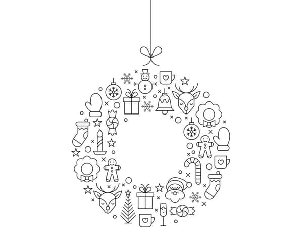 Securit® A2 windoodle Julevindue design