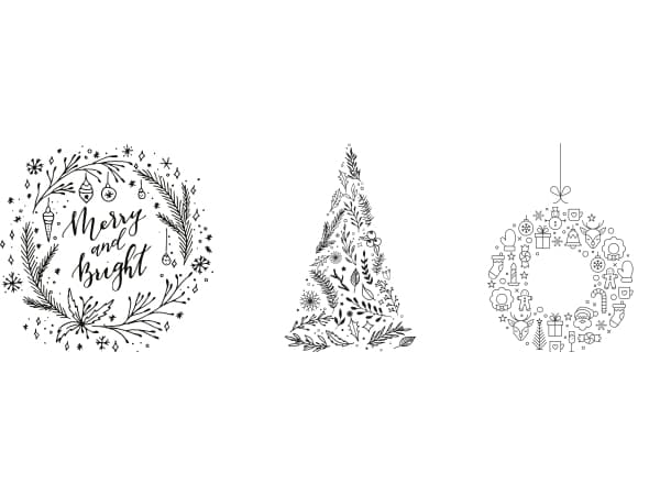 Securit® A2 windoodle Julevindue design