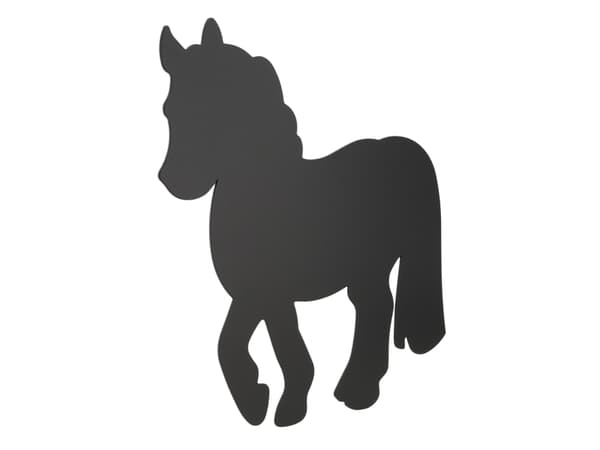 Securit® siluetti hevonen seinälaatta mustana