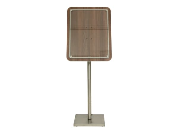 Securit® 4xA4 GLASS STAR informationsdisplay valnöt