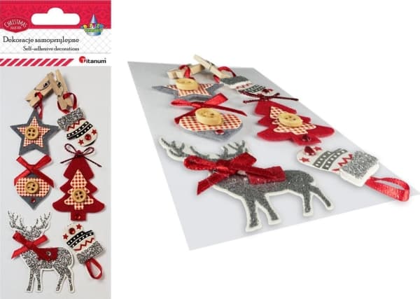 Titanum Decorations self-adhesive 3D Christmas mix 6 pcs