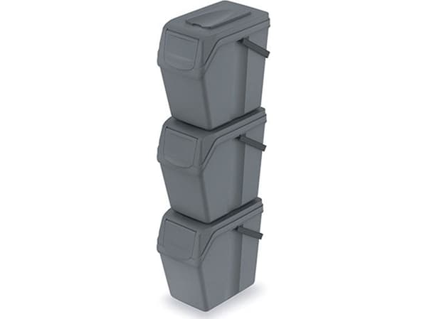 Prosperplast Sortibox avfallskärl för sortering 3 x 25L grå (ISWB25S3-405U)