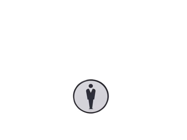 Haushalt Male Toilet Door Sign 97Mm