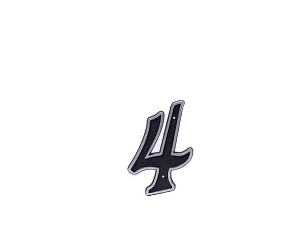Haushalt Blastic House Number 4 150Mm Black