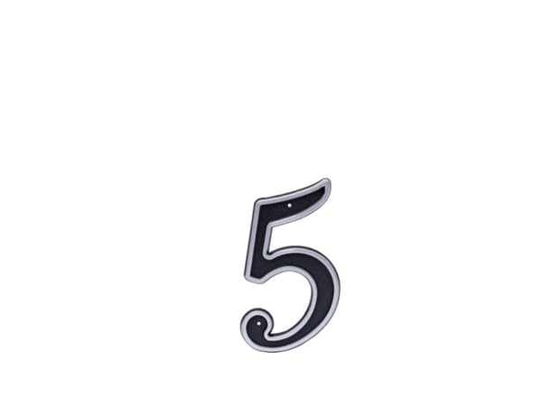 Haushalt Blastic House Number 5 150Mm Black