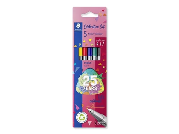 Fineliner Staedtler® triplus® 334 med 4+1 stk. ass. farver