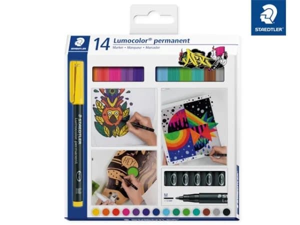 Staedtler Lumocolor 317 C14, Assorterte farger, Assortert, Flerfarget, Polypropylen (PP), Medium, 1 mm