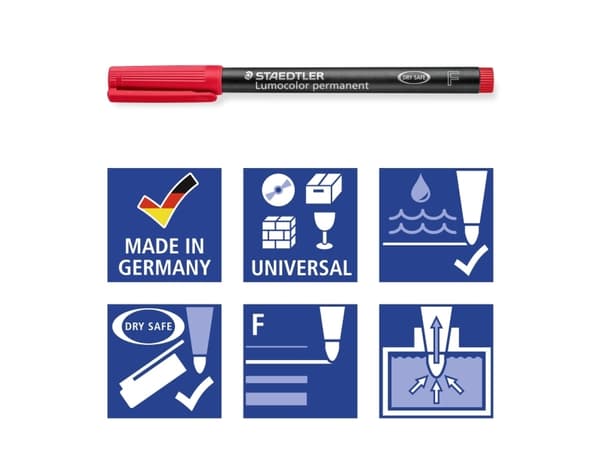 Staedtler Lumocolor permanent penn 318, Gul, 1 stk