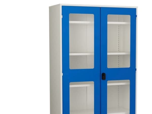 Værktøjsskab GBP 1020x540x2000mm med plexiglas og FlexLock , RAL9002/5005