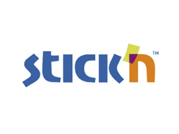 Notes Stick'N ekstra sticky 203x150mm 45 blade ass. 4blk/pak