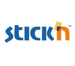 Notes Stick'N ekstra sticky 203x150mm 45 blade ass. 4blk/pak