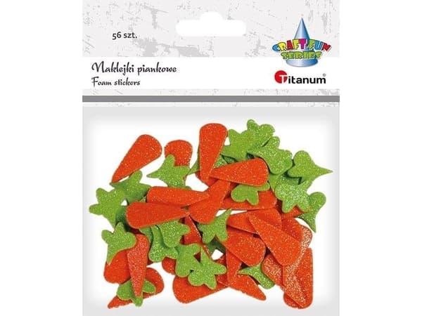 Titanum Glitter gulrotskum klistremerker 56 stk