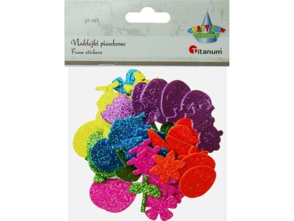 Titanum glitter skum klistermärken mix 50st