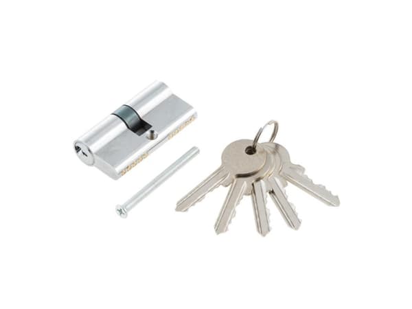 Haushalt Cylinder Lock 60Mm 30X30 Chrome 5 Keys